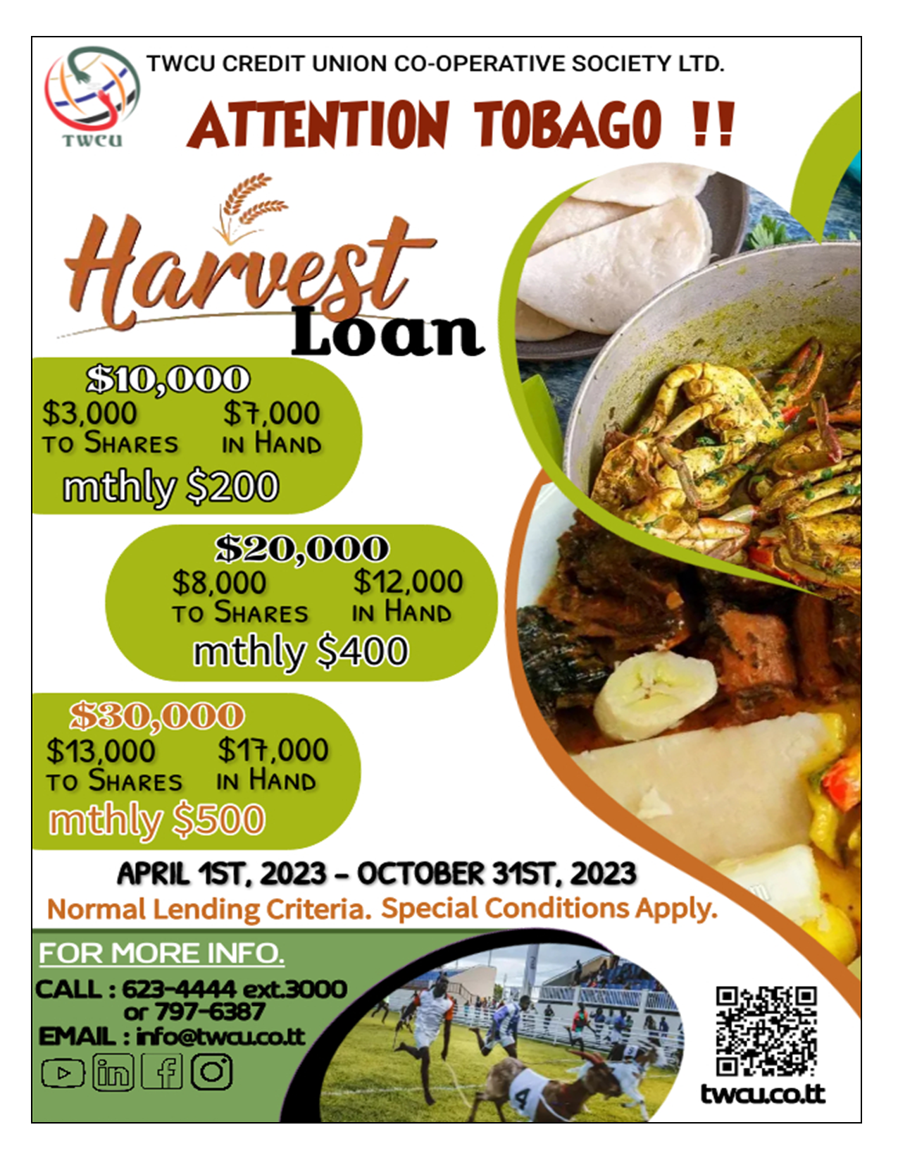 TWCU Loans Tobago Harvest Loan